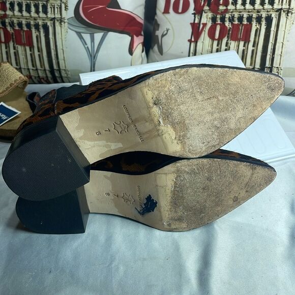 (F) Loeffler Randall Nellie 7 women's ankle boots, brown calf hai leopard print - Picture 11 of 12